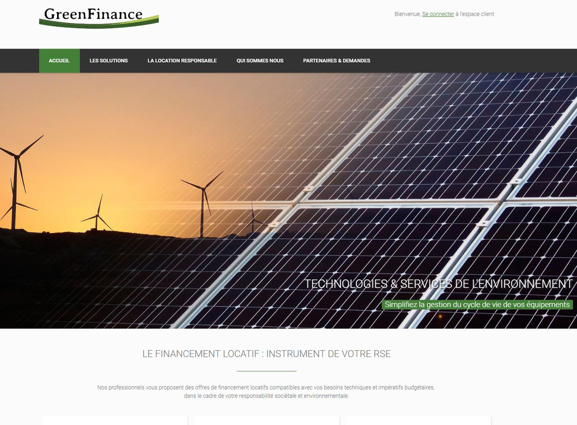 GreenFinance - Financement de biens d'entreprises